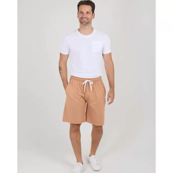 Real Essentials 3 Pack Mens Cotton 9quot French Terry Casual Lounge Sweat Shorts with Pockets Available in Big ampamp TallSet 5