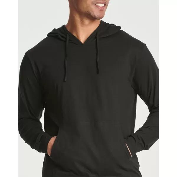 Real Essentials 3 Pack Mens Cotton Lightweight Casual Pullover Drawstring Hoodie With Pocket Available In Big ampamp TallSet 5