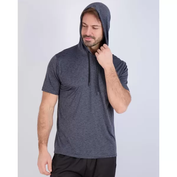 Real Essentials 3 Pack Mens Dry Fit Short Sleeve Active Athletic Hoodie Pullover Sweatshirt Available in Big ampamp TallSet 11