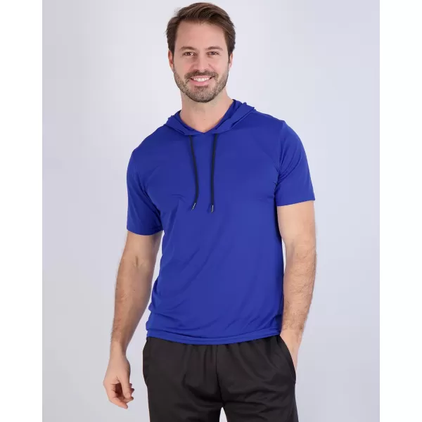 Real Essentials 3 Pack Mens Dry Fit Short Sleeve Active Athletic Hoodie Pullover Sweatshirt Available in Big ampamp TallSet 12