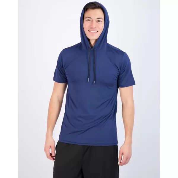 Real Essentials 3 Pack Mens Dry Fit Short Sleeve Active Athletic Hoodie Pullover Sweatshirt Available in Big ampamp TallSet 8