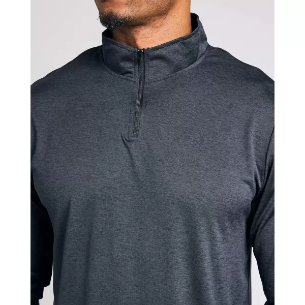 Real Essentials 3 Pack Mens DryFit Active Quarter Zip Long Sleeve Athletic Performance Pullover Available In Big ampamp TallSet B