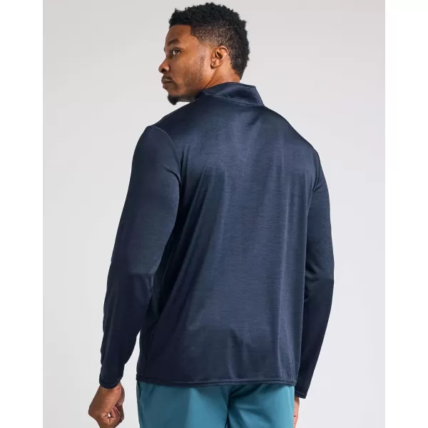 Real Essentials 3 Pack Mens DryFit Active Quarter Zip Long Sleeve Athletic Performance Pullover Available In Big ampamp TallSet B