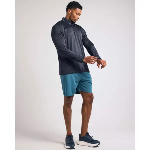 Real Essentials 3 Pack Mens DryFit Active Quarter Zip Long Sleeve Athletic Performance Pullover Available In Big ampamp TallSet D