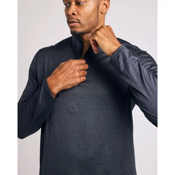 Real Essentials 3 Pack Mens DryFit Active Quarter Zip Long Sleeve Athletic Performance Pullover Available In Big ampamp TallSet D