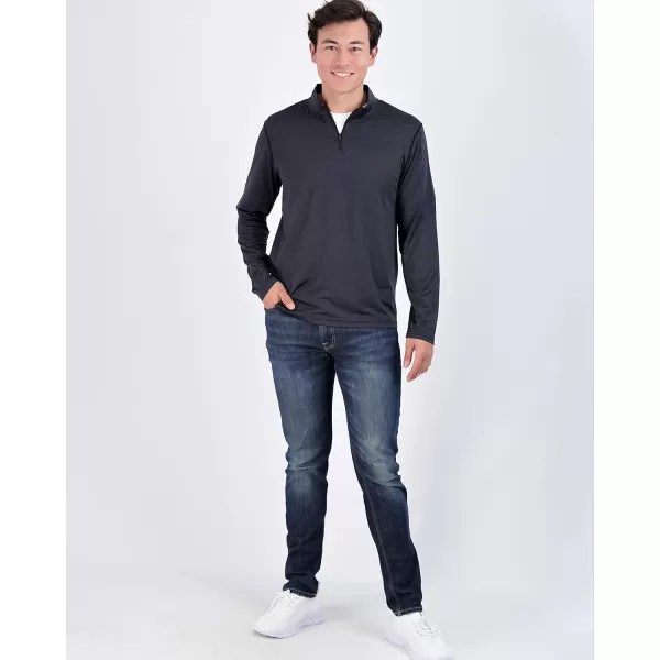 Real Essentials 3 Pack Mens DryFit Active Quarter Zip Long Sleeve Athletic Performance Pullover Available In Big ampamp TallSet F