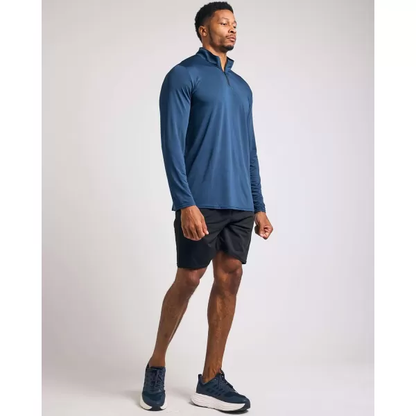 Real Essentials 3 Pack Mens DryFit Active Quarter Zip Long Sleeve Athletic Performance Pullover Available In Big ampamp TallSet F