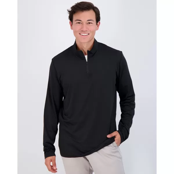 Real Essentials 3 Pack Mens DryFit Active Quarter Zip Long Sleeve Athletic Performance Pullover Available In Big ampamp TallSet G