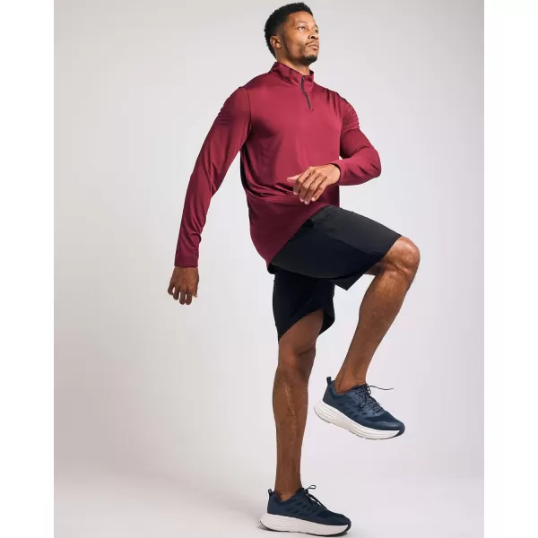 Real Essentials 3 Pack Mens DryFit Active Quarter Zip Long Sleeve Athletic Performance Pullover Available In Big ampamp TallSet I