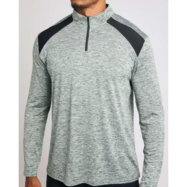 Real Essentials 3 Pack Mens DryFit Active Quarter Zip Long Sleeve Athletic Performance Pullover Available In Big ampamp TallSet J