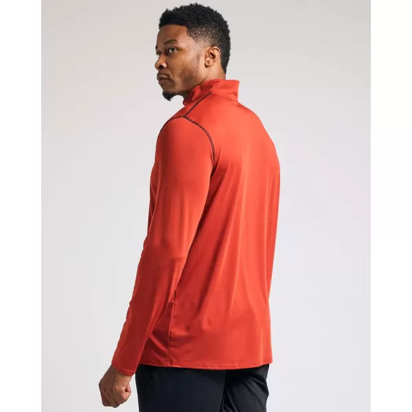 Real Essentials 3 Pack Mens DryFit Active Quarter Zip Long Sleeve Athletic Performance Pullover Available In Big ampamp TallSet K