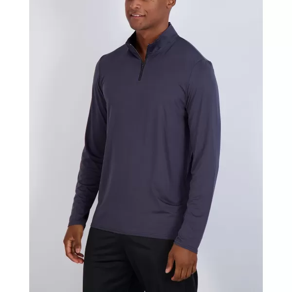 Real Essentials 3 Pack Mens DryFit Active Quarter Zip Long Sleeve Athletic Performance Pullover Available In Big ampamp TallSet L