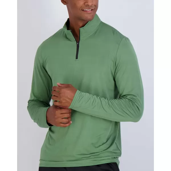 Real Essentials 3 Pack Mens DryFit Active Quarter Zip Long Sleeve Athletic Performance Pullover Available In Big ampamp TallSet L