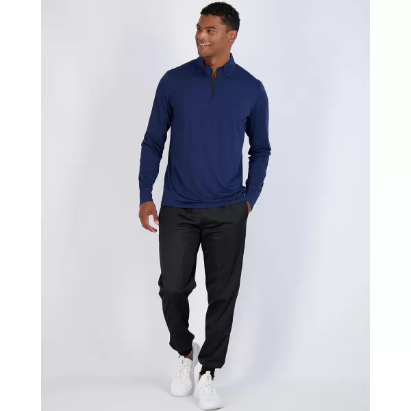 Real Essentials 3 Pack Mens DryFit Active Quarter Zip Long Sleeve Athletic Performance Pullover Available In Big ampamp TallSet M