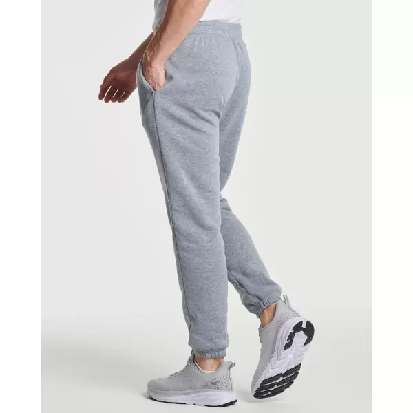 Real Essentials 3 Pack Mens Fleece Elastic Bottom Jogger Sweatpants with Pockets Available in Big ampamp TallSet 2