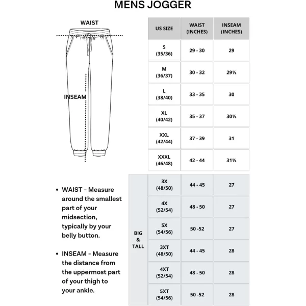 Real Essentials 3 Pack Mens Fleece Elastic Bottom Jogger Sweatpants with Pockets Available in Big ampamp TallSet 3