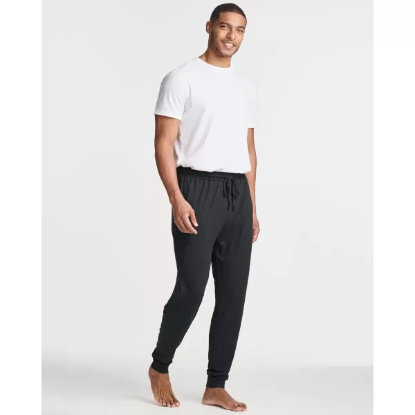 Real Essentials 3 Pack Mens Soft Lounge Sleep Joggers  Pajama Pants Drawstring ampamp Pockets Available in Big ampamp TallSet 1