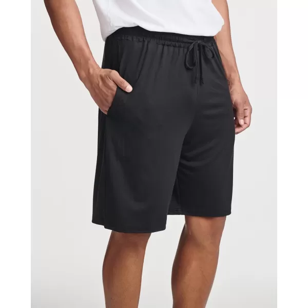 Real Essentials 3 Pack Mens Soft Pajama Shorts with Drawstring ampamp Pockets 4Way Stretch ampamp Wicking Available In Big ampamp TallSet 1