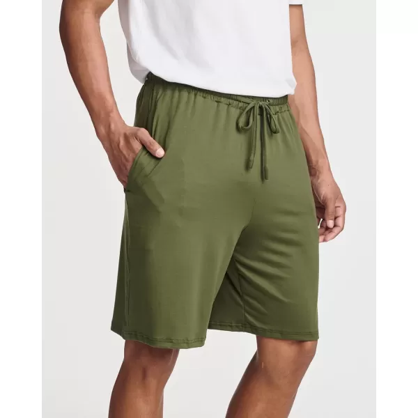 Real Essentials 3 Pack Mens Soft Pajama Shorts with Drawstring ampamp Pockets 4Way Stretch ampamp Wicking Available In Big ampamp TallSet 2