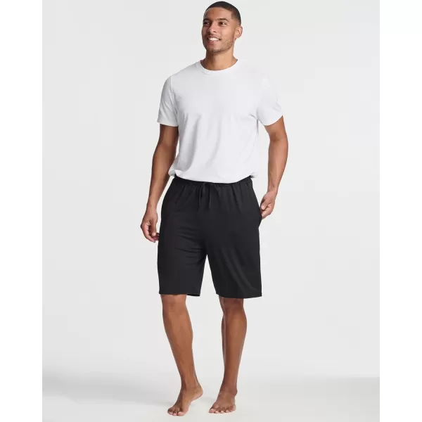 Real Essentials 3 Pack Mens Soft Pajama Shorts with Drawstring ampamp Pockets 4Way Stretch ampamp Wicking Available In Big ampamp TallSet 3