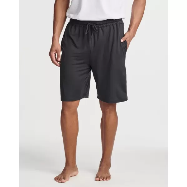 Real Essentials 3 Pack Mens Soft Pajama Shorts with Drawstring ampamp Pockets 4Way Stretch ampamp Wicking Available In Big ampamp TallSet 4