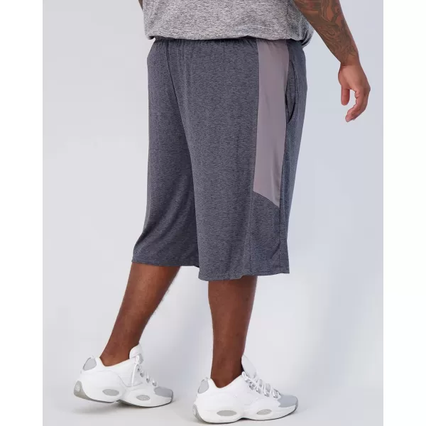 Real Essentials Mens Big ampamp Tall 3Pack Dry Fit ampamp Mesh Active Athletic Perfomance Shorts 3X5XDry Fitset E