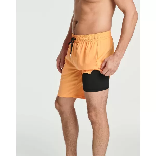 Real Essentials 3 Pack Mens 9quot Inch 2 in 1 Board Shorts with Compression Liner  Bathing Suit with Back Flap PocketSet 2