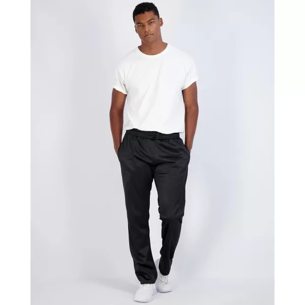 Real Essentials 3 Pack Mens Active Athletic Casual Tricot Open Bottom Sweatpants with Pockets Available in Big ampamp TallSet 1