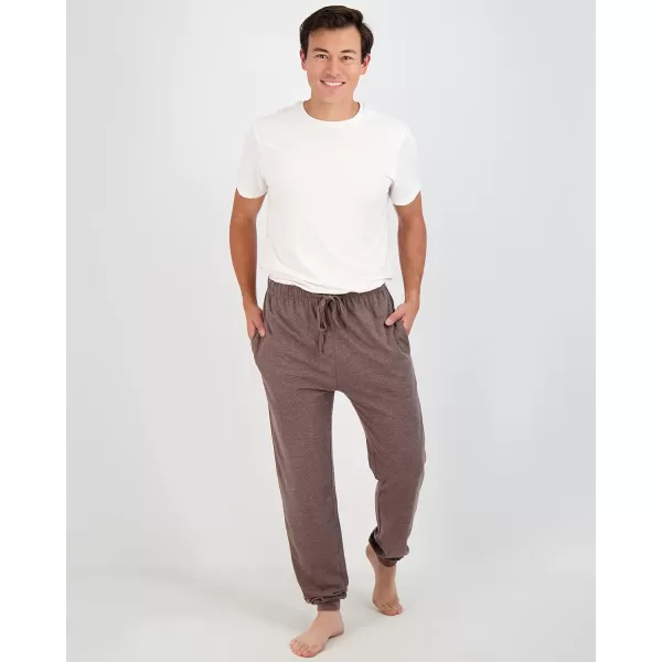 Real Essentials 3 Pack Mens Cotton Jersey Soft Jogger Sleep Lounge Pajama Drawstring ampamp Pockets Available in Big ampamp TallSet 5