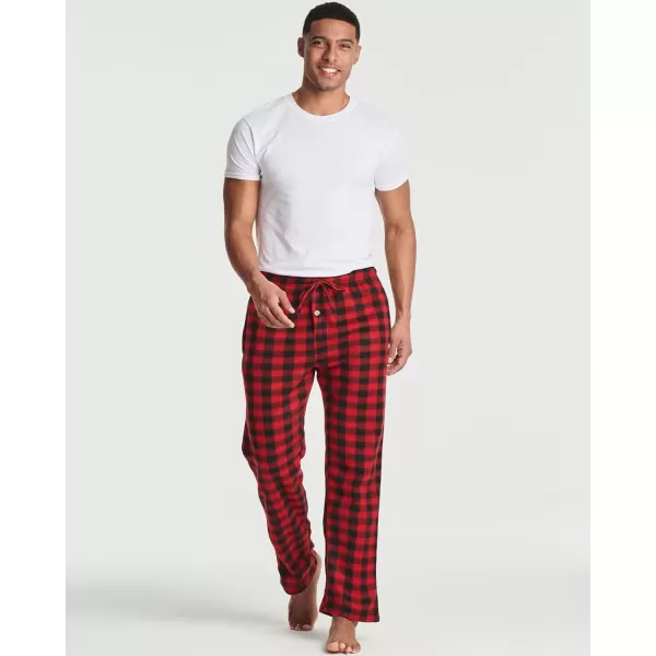 Real Essentials 3 Pack Mens Fleece Plaid Pajama Pants  Lounge Pajama BottomsAvailable in Big ampamp TallSet F