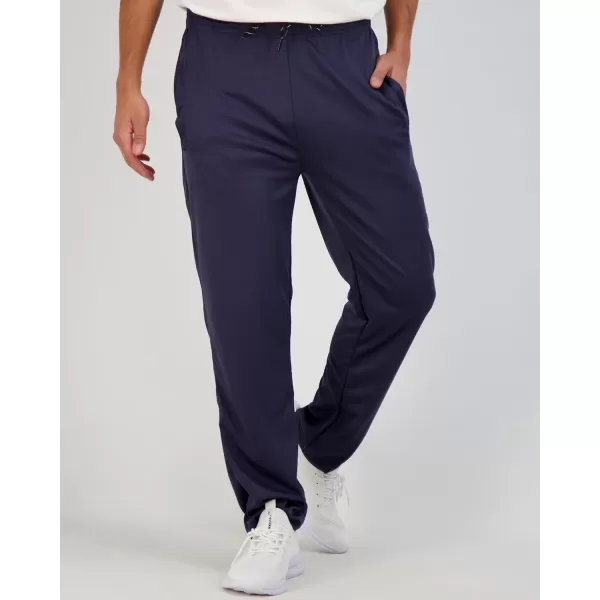 Real Essentials 3 Pack Mens Mesh Athletic Gym Workout Lounge Open Bottom Sweatpants with Pockets Available in Big ampamp TallSet 3