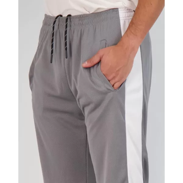 Real Essentials 3 Pack Mens Mesh Athletic Gym Workout Lounge Open Bottom Sweatpants with Pockets Available in Big ampamp TallSet 7