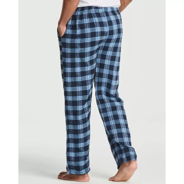 Real Essentials 3 Pack Mens Pajama Pants  Knit Cotton Flannel Plaid Lounge Bottoms Button Fly Available In Big ampamp TallFlannel Set 4