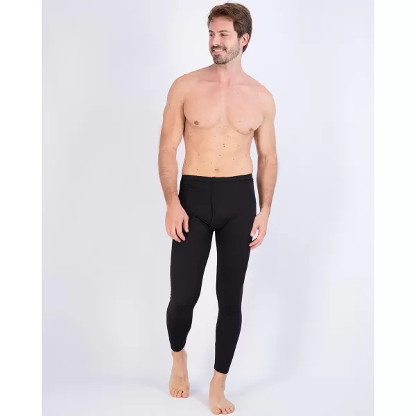 Real Essentials 3 Pack Mens Thermal Underwear Base Layer Fleece Lined Pants with Fly  Long John BottomBig ampamp TallSet D