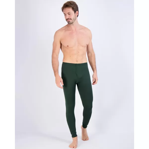 Real Essentials 3 Pack Mens Thermal Underwear Base Layer Fleece Lined Pants with Fly  Long John BottomBig ampamp TallSet E