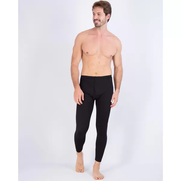 Real Essentials 3 Pack Mens Thermal Underwear Base Layer Fleece Lined Pants with Fly  Long John BottomBig ampamp TallSet I