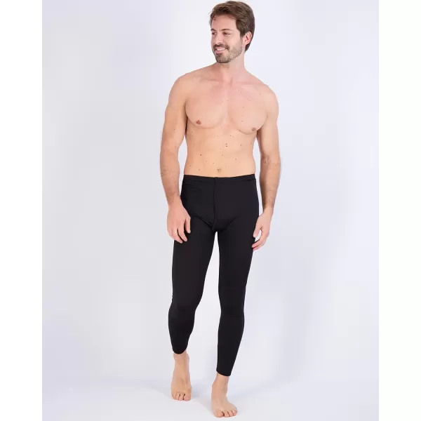 Real Essentials 3 Pack Mens Thermal Underwear Base Layer Fleece Lined Pants with Fly  Long John BottomBig ampamp TallSet a