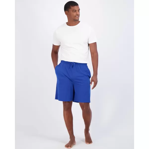 Real Essentials 3 PackMens Cotton UltraSoft Knit Sleep Pajama Shorts ampamp Lounge Wear Available in Big ampamp TallSet H