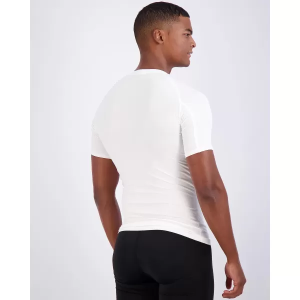 Real Essentials 4 Pack Mens Short Sleeve Compression TShirt Base Layer Undershirt Athletic Top Available in Big ampamp TallSet I