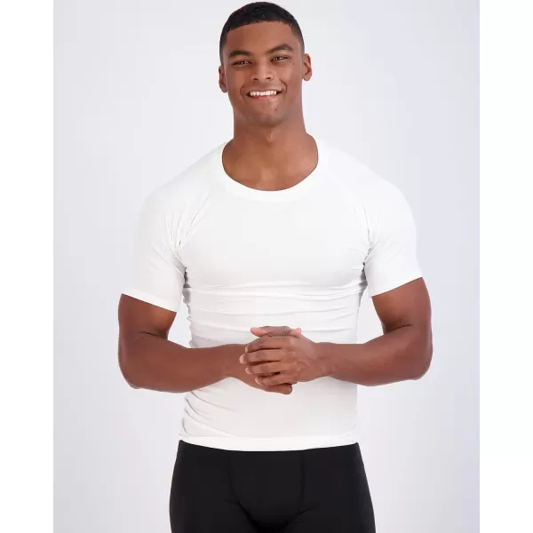 Real Essentials 4 Pack Mens Short Sleeve Compression TShirt Base Layer Undershirt Athletic Top Available in Big ampamp TallSet I