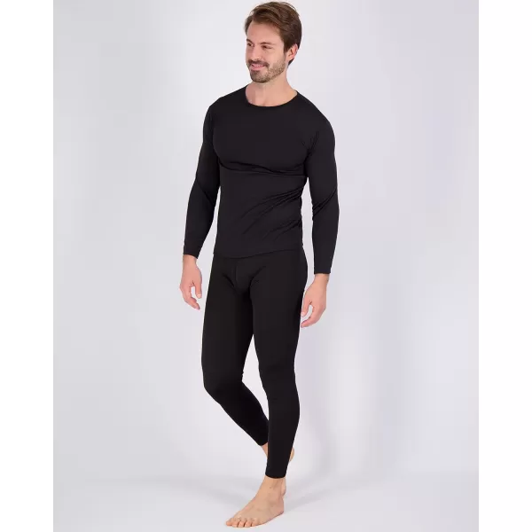 Real Essentials 4 Piece Mens Thermal Underwear Sets  Long Sleeve Top ampamp Bottom Fleece Long Johns Available in Big ampamp TallSet 5