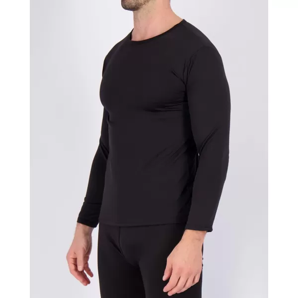 Real Essentials 4 Piece Mens Thermal Underwear Sets  Long Sleeve Top ampamp Bottom Fleece Long Johns Available in Big ampamp TallSet 7