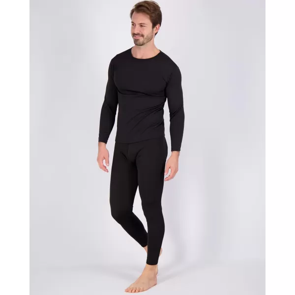 Real Essentials 4 Piece Mens Thermal Underwear Sets  Long Sleeve Top ampamp Bottom Fleece Long Johns Available in Big ampamp TallSet 9