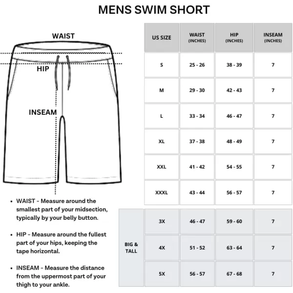 Real Essentials 3 Pack Mens 7quot QuickDry Swim Trunk with with Mesh Lining Available in Big ampamp TallSet 1
