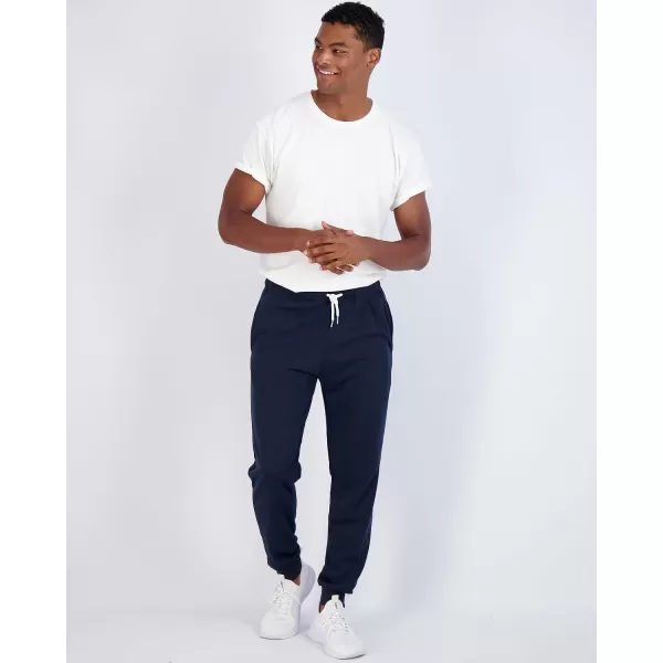 Real Essentials 3 Pack Mens French Terry Fleece Active Casual Jogger Sweatpants with Pockets Available in Big ampamp TallSet 2