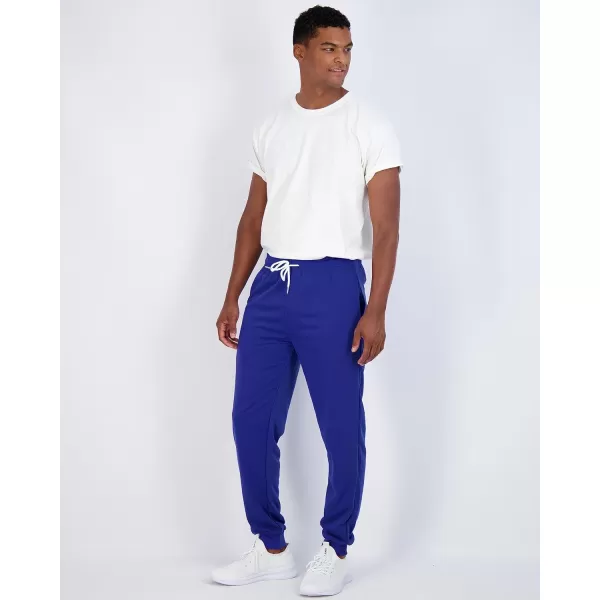 Real Essentials 3 Pack Mens French Terry Fleece Active Casual Jogger Sweatpants with Pockets Available in Big ampamp TallSet 3