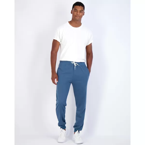 Real Essentials 3 Pack Mens French Terry Fleece Active Casual Jogger Sweatpants with Pockets Available in Big ampamp TallSet 4