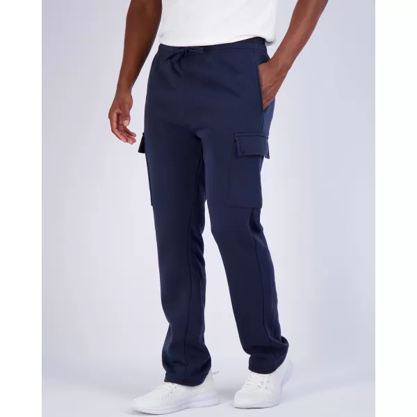Real Essentials 3 Pack Mens Tech Fleece Open Bottom Cargo Sweatpants with Pockets Available in Big ampamp TallSet 1
