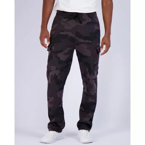 Real Essentials 3 Pack Mens Tech Fleece Open Bottom Cargo Sweatpants with Pockets Available in Big ampamp TallSet 3