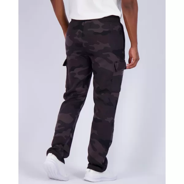 Real Essentials 3 Pack Mens Tech Fleece Open Bottom Cargo Sweatpants with Pockets Available in Big ampamp TallSet 4